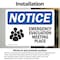 Signmission Emergency Evacuation Meeting Place Sign With Symbol, 7 in W x Rectangle, Vinyl Decal OS-2PACK-NS-D-57-L-11791 - alternate 4